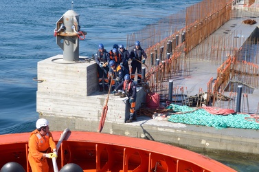 Genova - trasporto blocco vasca delfini