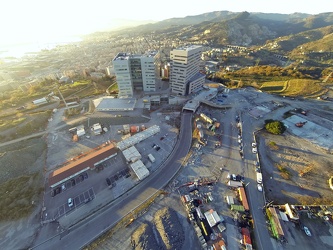 Genova - fotografia con drone e gopro - tramonto sulla collina d