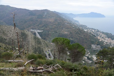 Genova, Monte Moro - la situazione del monte alle spalle di Nerv