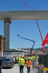 Genova, cantiere ponte ex Morandi - la visita del segretario del