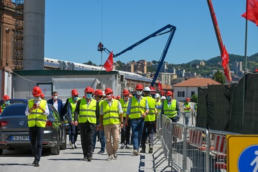 Genova, cantiere ponte ex Morandi - la visita del segretario del