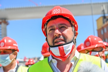 Genova, cantiere ponte ex Morandi - la visita del segretario del