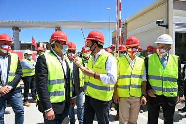 Genova, cantiere ponte ex Morandi - la visita del segretario del