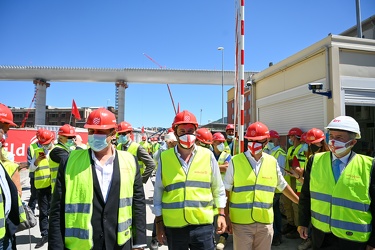 Genova, cantiere ponte ex Morandi - la visita del segretario del
