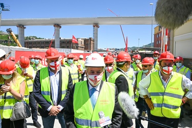 Genova, cantiere ponte ex Morandi - la visita del segretario del