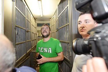 Genova - leader Lega Nord Matteo Salvini in visita al quartiere 