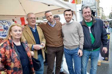 Genova - sindaco lega nord Verona Flavio Tosi in visita 
