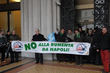 manifestazione Lega Nord contro spazzatura