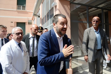 Genova - la visita del nuovo ministro dell'interno Matteo Salvin