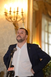 Genova - la visita del nuovo ministro dell'interno Matteo Salvin