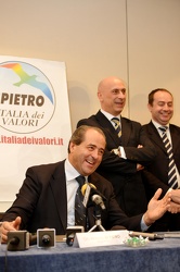 Genova - conferenza stampa di Antonio Di Pietro, partito italia 