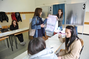 Genova - il primo giorno delle elezioni amministrative
