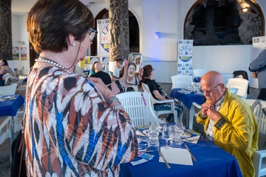 Genova, bagni lido - cena elettorale lega con Matteo Salvini