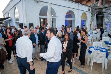 Genova, bagni lido - cena elettorale lega con Matteo Salvini