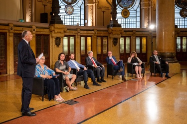 Genova, palazzo della borsa - confronto tra i candidati sindaco 