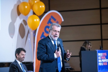 Genova, auditorium acquario - presentazione logo Giovanni Toti