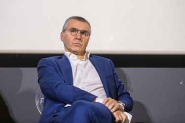 Genova, auditorium acquario - presentazione logo Giovanni Toti