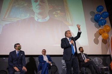 Genova, auditorium acquario - presentazione logo Giovanni Toti