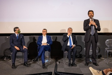 Genova, auditorium acquario - presentazione logo Giovanni Toti