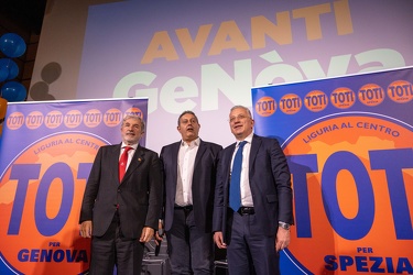 Genova, auditorium acquario - presentazione logo Giovanni Toti