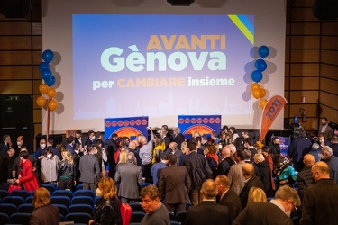 Genova, auditorium acquario - presentazione logo Giovanni Toti