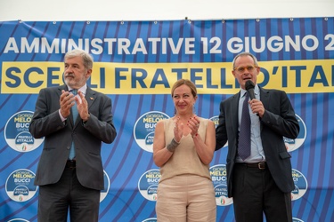 Genova, porto antico - Giorgia Meloni, presidente fratelli d'Ita