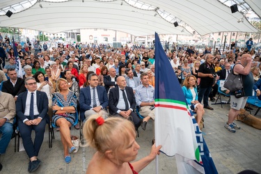 Genova, porto antico - Giorgia Meloni, presidente fratelli d'Ita