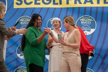 Genova, porto antico - Giorgia Meloni, presidente fratelli d'Ita
