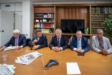 Genova, Antonio Tajani intervistato nella redazione del secolo x