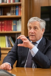 Genova, Antonio Tajani intervistato nella redazione del secolo x