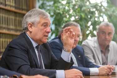 Genova, Antonio Tajani intervistato nella redazione del secolo x