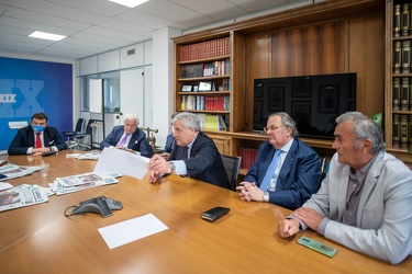 Genova, Antonio Tajani intervistato nella redazione del secolo x