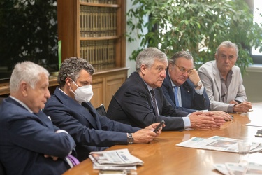 Genova, Antonio Tajani intervistato nella redazione del secolo x