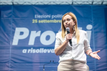 Genova, comizio Giorgia Meloni elezioni politiche