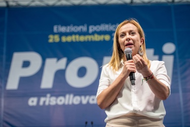 Genova, comizio Giorgia Meloni elezioni politiche