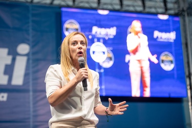 Genova, comizio Giorgia Meloni elezioni politiche