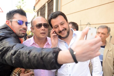 Genova - Matteo Salvini in campagna elettorale con Edoardo Rixi 