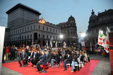 Genova - piazza De Ferrari - confronto candidati elezioni region