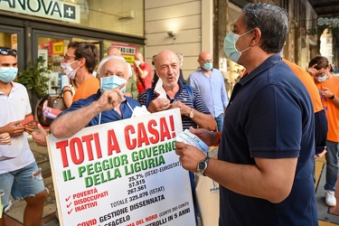 Genova, via XX Settembre - campagna elettorale Giovanni Toti