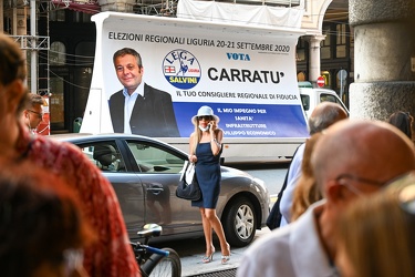Genova, via XX Settembre, campagna elettorale regionali 2020 - a