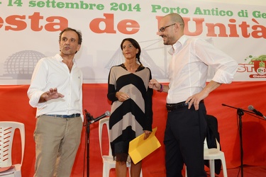 Genova - festa dell'Unit√† 2014 - dibattito candidati primarie p