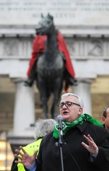 Genova - comizio leghista Mario Borghezio