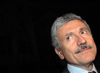 Massimo D'Alema in visita a Genova