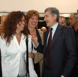 Massimo D'Alema in visita a Genova