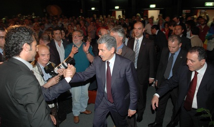 Massimo D'Alema in visita a Genova