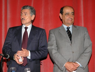 Massimo D'Alema in visita a Genova