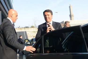 Genova - il premier Matteo Renzi in visita nel capoluogo