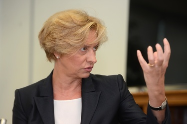 Genova - ministro difesa Roberta Pinotti nella redazione del Sec