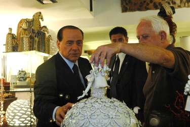 Silvio Berlusconi in visita a Genova