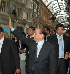 Silvio Berlusconi in visita a Genova